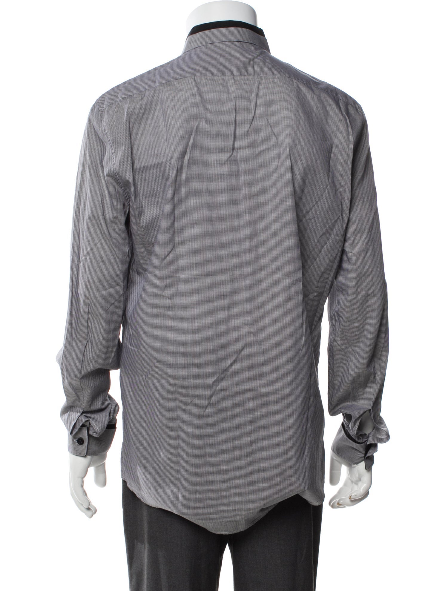 Balenciaga 2013 Plaid Print Dress Shirt